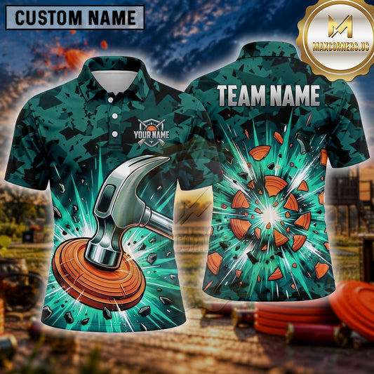 Maxcorners Trap Shooting Shirt Clay Impact Multiple Options Personalized Name, Team Name 3D Shirt