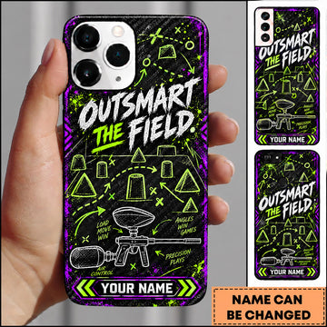 Maxcorners Paintball Outsmart The Field Tactical Strategy Personalized Name 3D Phone Case