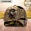 Maxcorners Dog Hunting And Duck Hunting Wildlife Badge Woodland Artwork Multiple Options Personalized Name 3D Cap