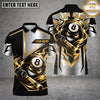 Maxcorners Billiards 8 Ball Flame Mascot Geometric Sport Graphic Multiple Options Personalized Name, Team Name 3D Shirt