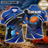 Maxcorners Skull Winged Lightning Multiple Options Personalized Name, Team Name 3D Shirt