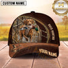 Maxcorners Dog Hunting And Duck Hunting Rustic Wetland Camouflage Multiple Options Personalized Name 3D Cap