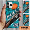 Maxcorners Exploding Clay Target Electric Blue Personalized Name Trap Shooting Phone Case