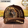 Maxcorners Dog Hunting And Duck Hunting Marsh Grass Wildlife Artwork Multiple Options Personalized Name 3D Cap