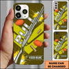 Maxcorners Silver Shotgun Typography Pull Clay Target Personalized Name Trap Shooting Phone Case