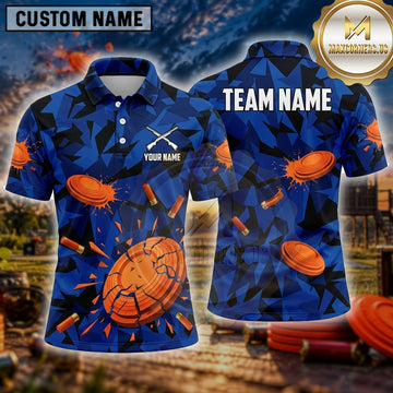 Maxcorners Clay Target Shooting Dynamic Camouflage Multiple Options Personalized Name, Team Name 3D Shirt