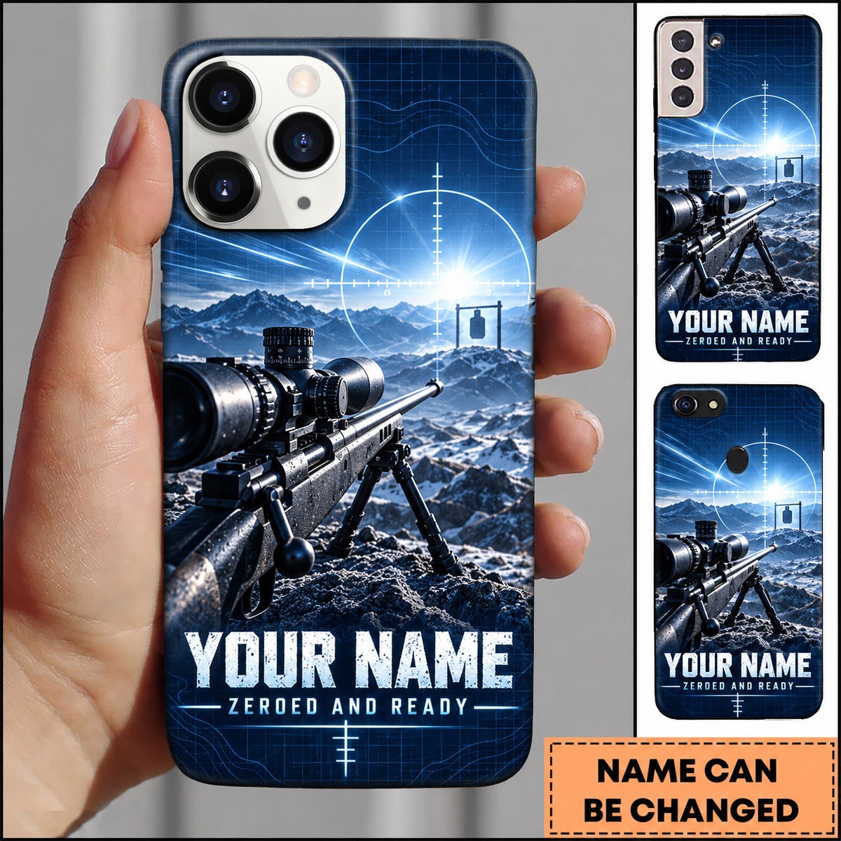 Maxcorners Long Range Shooting Zeroed And Ready Ballistic Grid Personalized Name 3D Phone Case