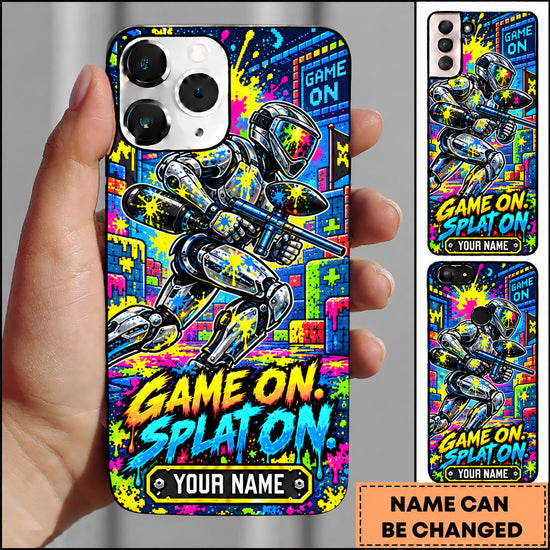 Maxcorners Paintball Game On Splat On Warrior Personalized Name 3D Phone Case