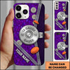 Maxcorners Metallic Pull Shotgun Blue Clay Target Personalized Name Trap Shooting Phone Case