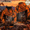 Maxcorners Deer Hunting Realistic Forest Camo Personalized Name 3D Hoodie