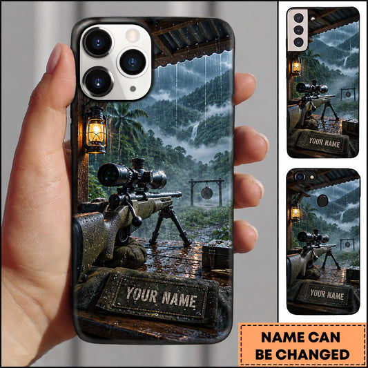 Maxcorners Long Range Shooting Storm Mountain Precision Rifle Personalized Name 3D Phone Case