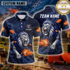 Maxcorners Lion Fierce Roaring Predator Multiple Options Personalized Name, Team Name 3D Shirt