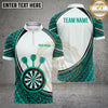 Maxcorners Darts Polynesian Tribal Dartboard Pattern Multiple Options Personalized Name, Team Name 3D Shirt