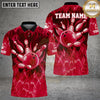 Maxcorners Bowling Ball and Pins Smoky Flame Multiple Options Personalized Name, Team Name 3D Shirt