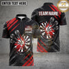 Maxcorners Darts Shirts Dartboard Explosive Shatter Grunge Design Multiple Options Personalized Name, Team Name 3D Shirt