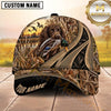 Maxcorners Sunset Marshland Gold Trim Duck Hunting Dog Cap, Multiple Breeds Personalized Name 3D Cap