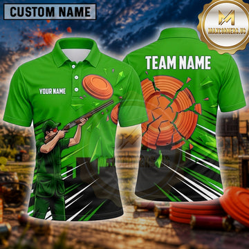 Maxcorners Clay Target Shooting Shattered Impact Multiple Options Personalized Name, Team Name 3D Shirt