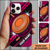 Maxcorners Orange Target Motion Blue Shooting Sports Personalized Name Trap Shooting Phone Case