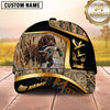 Maxcorners Dog Hunting And Duck Hunting Marsh Grass Side Panel Multiple Options Personalized Name 3D Cap
