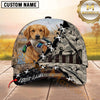 Maxcorners Military Digital Camo Hunting Gear Duck Hunting Dog Cap, Multiple Breeds Personalized Name 3D Cap