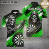 Maxcorners Darts Shirts Grim Reaper Dartboard Distressed Horror Artwork Multiple Options Personalized Name, Team Name 3D Shirt