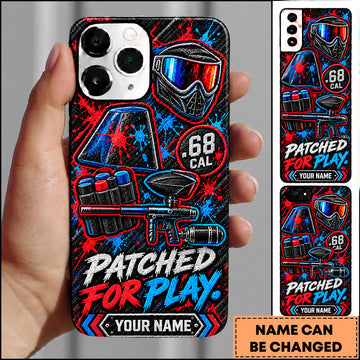 Maxcorners Paintball Patched For Play Warrior Personalized Name 3D Phone Case