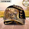 Maxcorners Dog Hunting And Duck Hunting Wildlife Silhouette Artwork Multiple Options Personalized Name 3D Cap