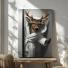Maxcorners Funny Deer Bathroom Wall Art Cabin Canvas For Hunters
