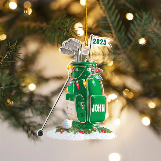 Maxcorners Golf Bag Christmas Ornament, Golf Keychain, Golf Accessories, Christmas Golf Gift, Gift For Golf Dad