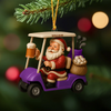 Maxcorners Santa Claus In Golf Cart Ornament, Gifts For Beer Lovers, Personalized Christmas Ornaments