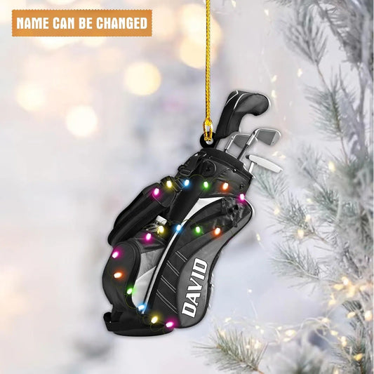 Maxcorners Personalized Golf Ornament, Golf Clubs Ornament, Acrylic Ornament, Christmas Tree Ornaments