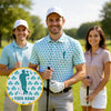 Maxcorners St Patrick's Day Shamrock Golf And Beer Blue And White Golf Shirt, Polo Shirts For Men, Golf Shirts For Men