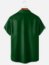 Maxcorners St Patrick‘s Day Shamrock Green And White Hawaiian Golf Shirt, Holiday Hawaiian Shirt, Tropical Vibe Men's Golf Shirt