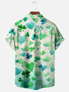 Maxcorners St. Patrick's Day Toucan Beer Clover Irish Green Hawaiian Golf Shirt, Tropical Vibe Men's Golf Shirt