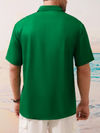 Maxcorners Green St. Patrick's Day Lucky Clover Hawaiian Golf Shirt, Holiday Hawaiian Shirt, Tropical Vibe Men's Golf Shirt