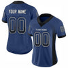 Maxcorners Custom Royal Black-White Drift Fashion Football Jersey LM2605