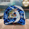 Maxcorners Fishing Electric Water Hexagon Personalized Classic Cap (12 Fish Species)