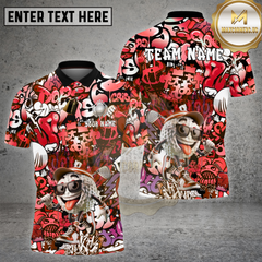 Maxcorners Golf Blue Graffiti Cool Cartoon Ball Street Art Multi Options Personalized Name, Team Name 3D Shirt