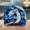 Maxcorners Fishing Electric Water Hexagon Personalized Classic Cap (12 Fish Species)