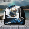 Maxcorners Fishing Blue Flame Sport Pattern Personalized Name 3D Cap (11 Breeds)
