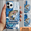 Maxcorners Fishing Phone Case Circuit Board Tech Blue Sport Design Personalized Name Phone Case (8 Fish Species)