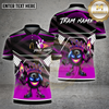Maxcorners Bowling King Fire Crown Gradient Multicolor Options Personalized Name, Team Name Unisex 3D Shirt