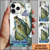 Maxcorners Fishing Phone Case Jumping Blue Fish Water Splash Sport Fishing Art Personalized Name 3D Phone Case (10 Fish Species)