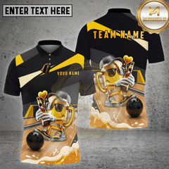 Maxcorners Bowling Beer Lover Funny Character Graphic Multi Options Personalized Name, Team Name 3D Shirt