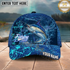 Maxcorners Fishing Neon Splash Abstract Dark Pattern Personalized Name Classic 3D Cap (9 Breeds)