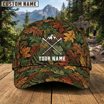 Maxcorners Leaf Hiking Personalized Name Cap