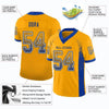 Maxcorners Custom Gold Royal-White Drift Fashion Football Jersey LM2605