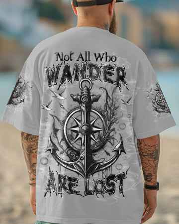 Maxcorners Not All Who Wander Are Lost Anchor Compass All Over Print LM1501
