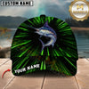 Maxcorners Fishing Neon Green Energy Burst Customized Name 3D Cap
