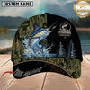 Maxcorners Fishing Black Bark Camouflage Customized Name 3D Cap